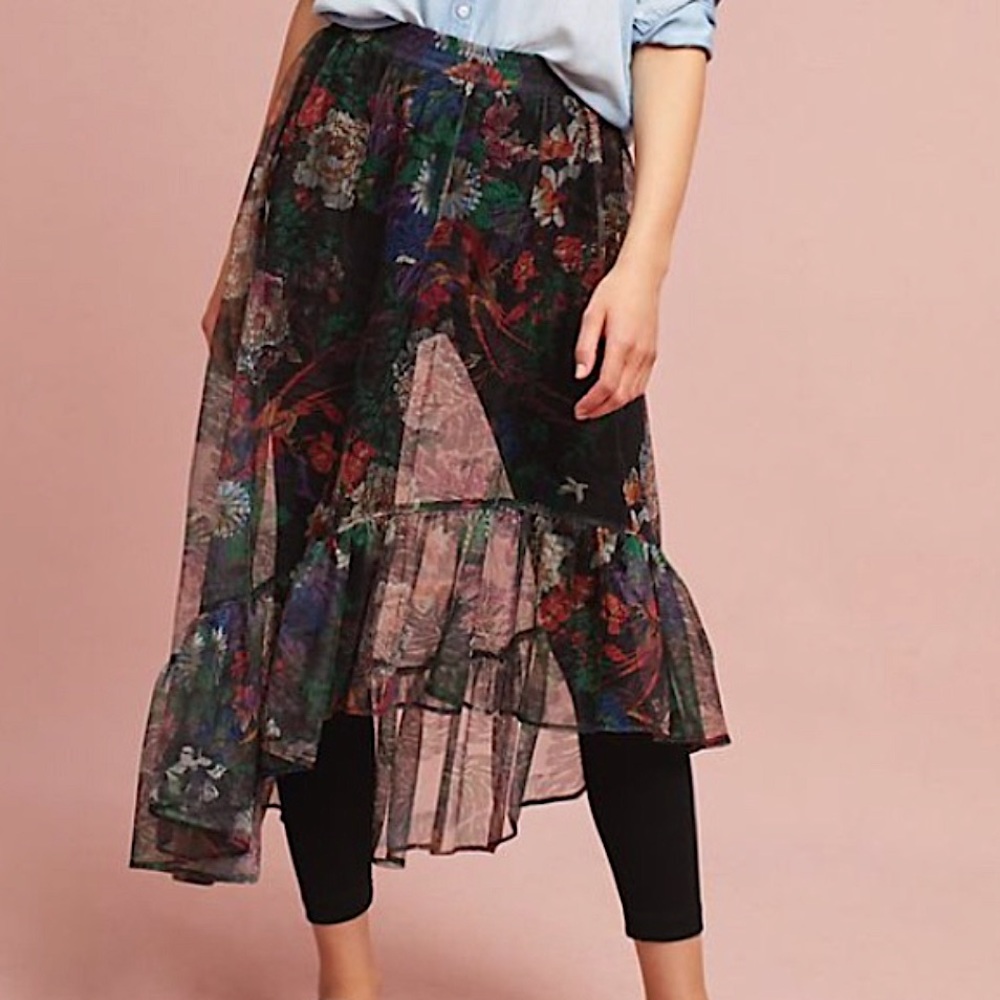 Anthropology Maeve Skirted Leggings
